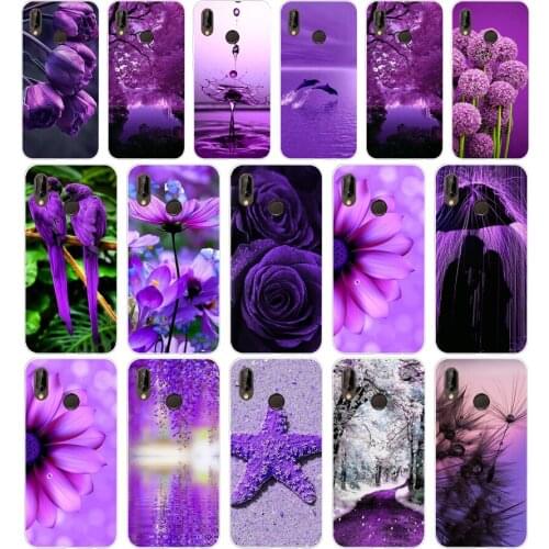 41AA infinity on purple Silicone TPU Protective Cover Phone Case On For Huawei P20 30 Pro Lite Case Soft