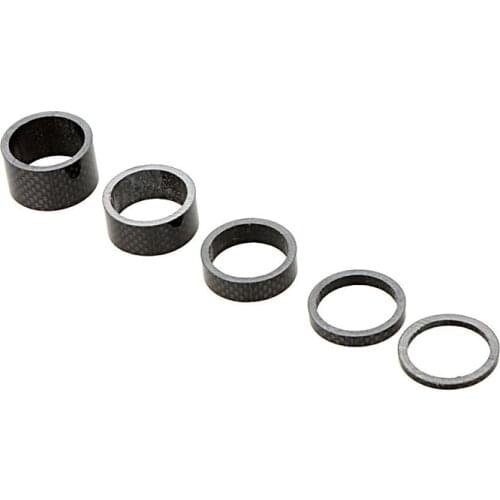 5Pcs 1 1/8 "3mm 5mm 10mm 15mm 20mm carbon fiber washer bicycle head set stem spacer kit