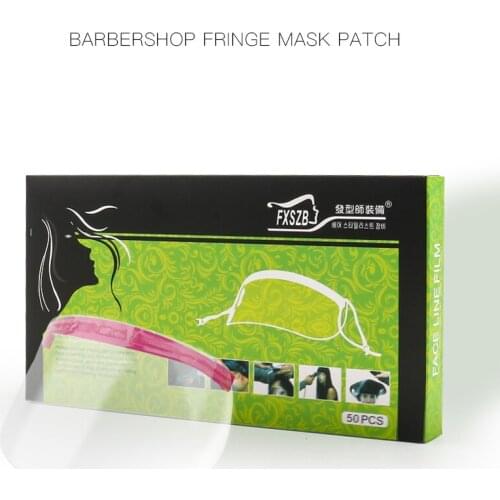 60Pcs Set Disposable Haircutting Face Shield Dye Hair Transparent Baffle Eye Protection Cover Salon Face Forehead Protect Masks