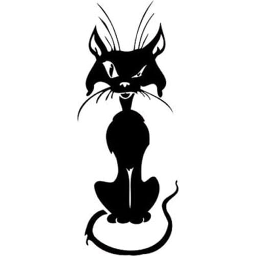 7.6*19CM Evil Cat Car Styling Accessories Funny Decoration Window Decals Motorcycle Car Sticker C6-0313