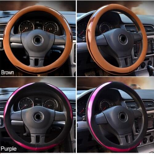 Automobile Steering Wheel Cover 36/38/40cm Car Interior Protection Accessories fiber Fashion Multi-color Non-slip comfortable