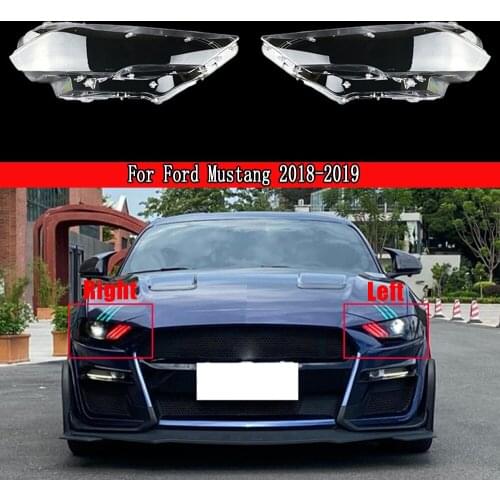 Car Headlight Headlamp Light Glass Lens Case Auto Shell Cover For Ford Mustang 2018 2019 Car Replacement Auto Shell