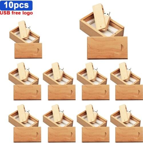 10pcs/lot custom logo fashion Bamboo and Wood Redwood customization pendrive card model usb flash drive 4GB 16GB 32GB 64GB