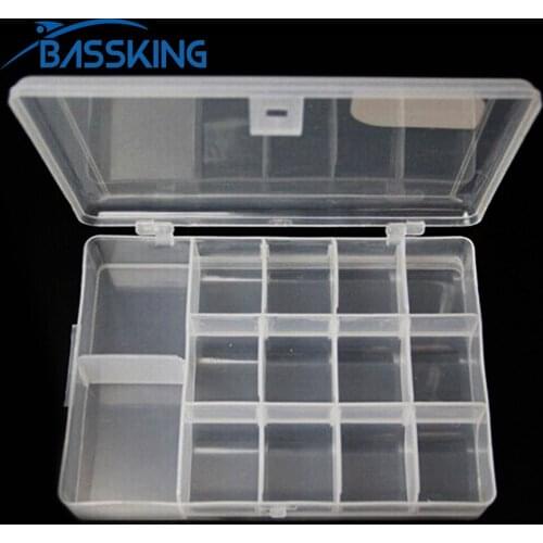 BASSKING 18x13x3.5cm Lure Fishing Box Transparent Fishing Lure Box Fishing Hook Bait Small Tools Cover Pesca Accessories Case