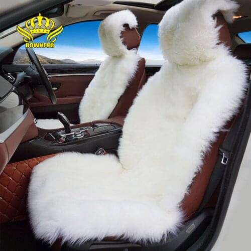 Rownfur 100% Natural fur Australian sheepskin car seat covers universal size for seat cover accessories automobiles 2016 D001-B