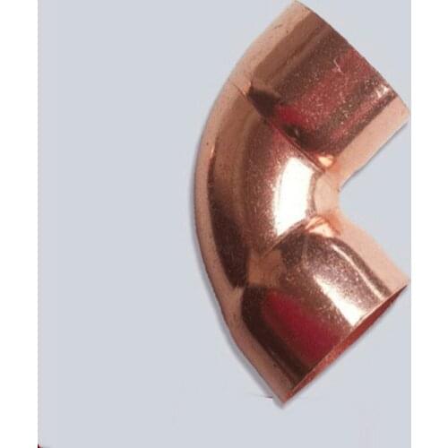 25mm Inner Dia x1.5mm Thickness Scoket Weld Copper End Feed 90 Deg Elbow Coupler Plumbing Fitting Water Gas Oil