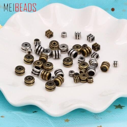 MEIBEADS 10pcs/bag Antique Color Loose Spacer Beads for DIY Jewelry Making Accessories Perlas Separadores Разделительные бусины