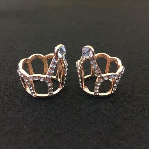 50pcs 3D Crystal Crown Metal Rhinestone Applique Girls Hairpin Headwear Shoes Bag Decor Wedding Veil Invitation Embellishment