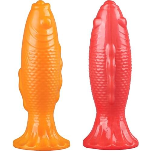 Real Fish Anal Dildos Big Butt Plug Prostate Massager Anal Expander Vaginal Dilator Masturbators Adult Games Sex Toys For Women