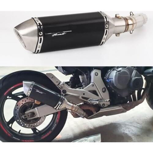 New Laser Motorcycle Exhaust Pipe Slip On Mid Link Pipe Escape with Removable Muffler DB Killer Hornet 600 CB600F 2007-2013 Year