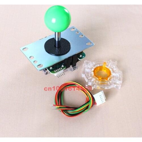 NEW GENUINE SANWA JLF-TP-8YT ARCADE JOYSTICK WITH GREEN BALL TOP HANDEL FREE SHIPPING WITH SANWA GT-Y GATE