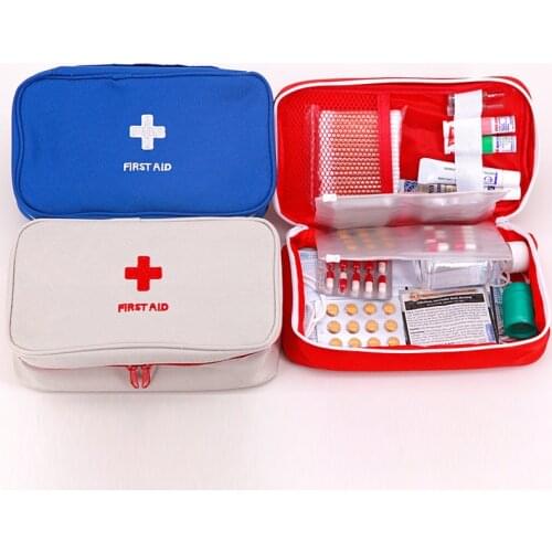 Portable Travel Outdoor First Aid Kit Large Emergency Bag Survival Kit Medical Box Red/Blue/Grey for Home Car Outdoor Camping