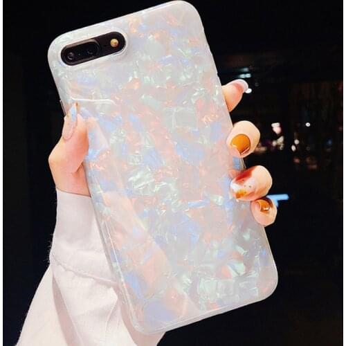 Luxury Conch Soft Silicone Case for iPhone 6 6S 7 8 Plus X XR XS Max Back Cover for Samsung Galaxy S7 Edge S8 S9 Plus Cases