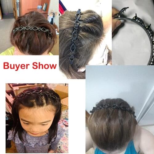 Sempli Black Coffee Braider Hair Clip Burst Pin Hairdo Bring Hair Hoop Multi-storey Wisp Air Weave Head Hoop Styling Tool