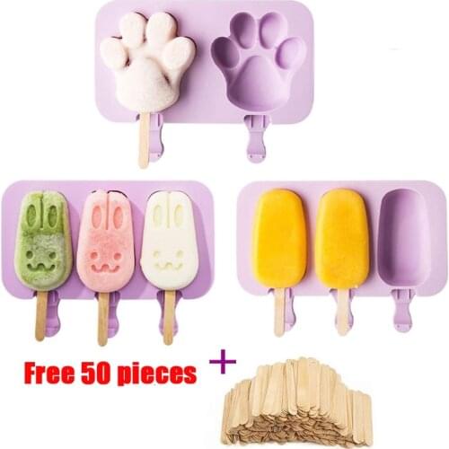 Silicone Ice Cream Mold ice Cube Maker DIY Homemade Ice Lolly Mold Ice Cream Popsicle Ice Cube Maker Mould Moldes De Silicona