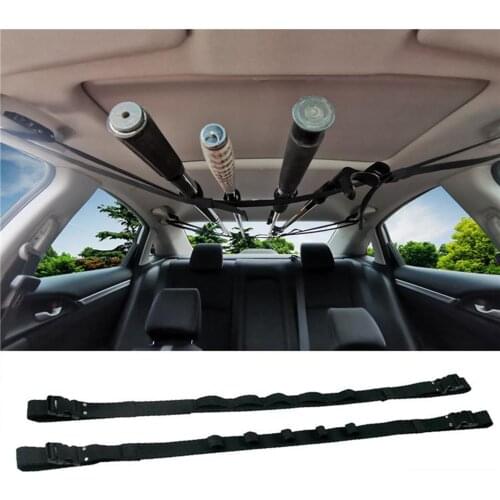 Car Mounted Fishing Rod Storage Rack, Fishing Rod Holder Strap Storage Car Rest Belt Carrier for SUV Van Truck