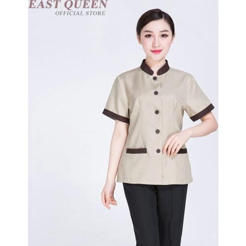 Housekeeping cleaning services uniforms hotel accessories women maid room service uniform shirt DD1078 Y