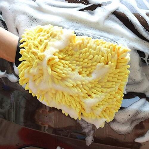 Car Wash Mitt Cleaning Tools Chenille Soft and Thick Microfiber Glove 26cm*20cm for Auto Detailing Sponge Detail Clean Brush