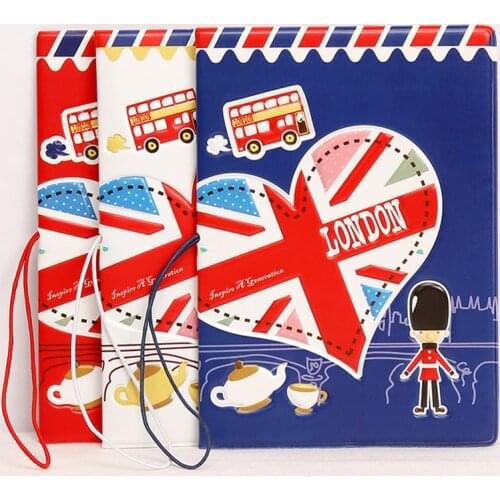 Travel Love London ID Card Holder Passport Holder PVC Leather 3D Design Passport Cover 14*10CM Passport Holder