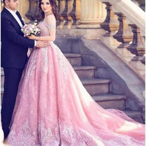 Abendkleider Arabian Pink Evening Dress A Line Elegant Formal Dresses vestido de festa Off Shoulder Evening Gown abiye