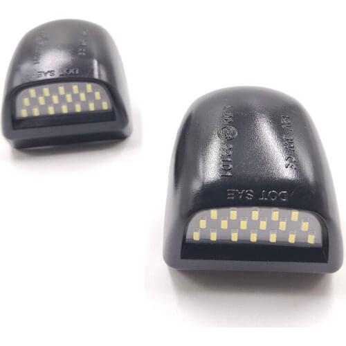 2Pcs White For Chevrolet Silverado Avalanche Traverse Tahoe Suburban LED Car Number License Plate Light Lamp Assembly Auto