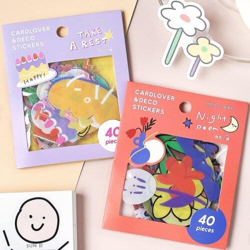 40Pcs Lovely Cartoon animal Mini Paper Sticker Decoration Diy Ablum Diary Scrapbooking Label Sticker Stationery