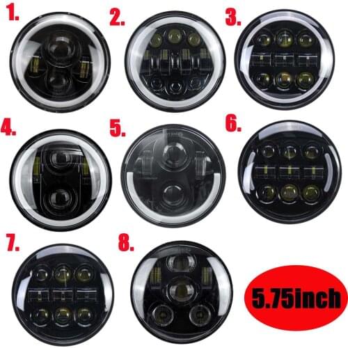 5.75" LED Headlight led DRL 50W Motorcycle Motorbike Headlights Headlamp DRL Angel eye for 883 XL883 FXCW