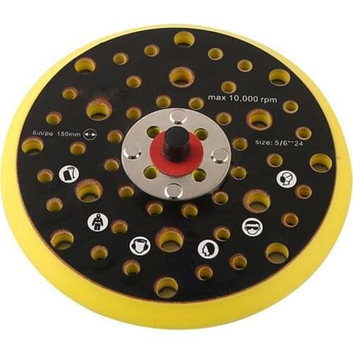 6 Inch 52 Holes Sander Backing Pad Hook&Loop Dust Free Sanding Disc For MIRKA 150mm Sander Backing Pad Accessories