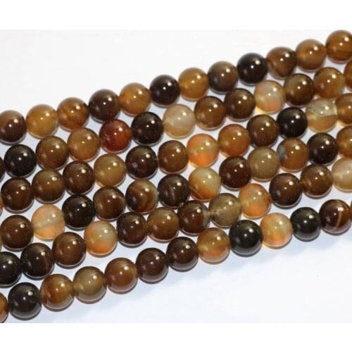 Charms gray brown natural onyx carnelian agat 6mm 8mm 10mm 12mm stone round hot sale loose beads trendy making gift A28