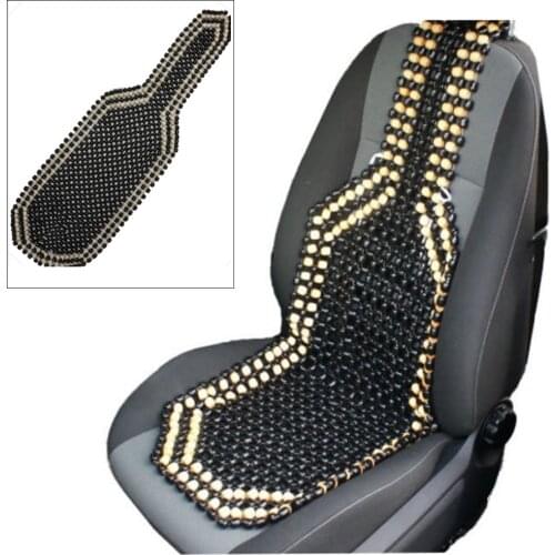 Car Beaded Seat Cushion Summer Cool Wood Wooden Bead Seat Cover Massage Cushion Chair Cover For Car Auto Office Home Universial