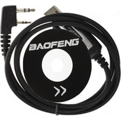 BAOFENG Usb Programming Cable & Cd for Baofeng/Pofung Uv-5R Uv-82 Gt-3 888S Ten4 F9+ Radio Walkie Talkie Part