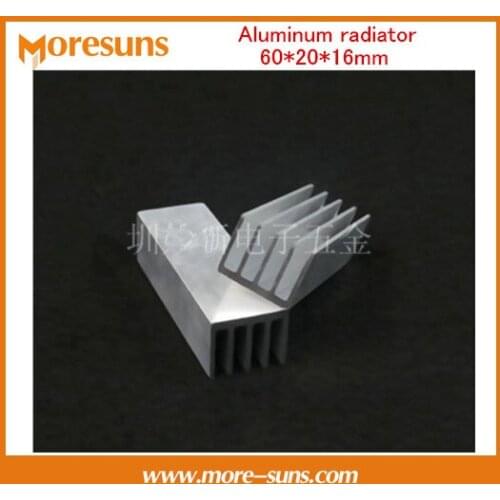 Free Ship 20pcs 60*20*16mm Heatsink Radiator Cooler Cooling Fin Aluminum Heat Sink for LED,Power IC.Transistor,Components PCB