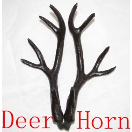 Free shipping black 17cm deer horn antler for head and property