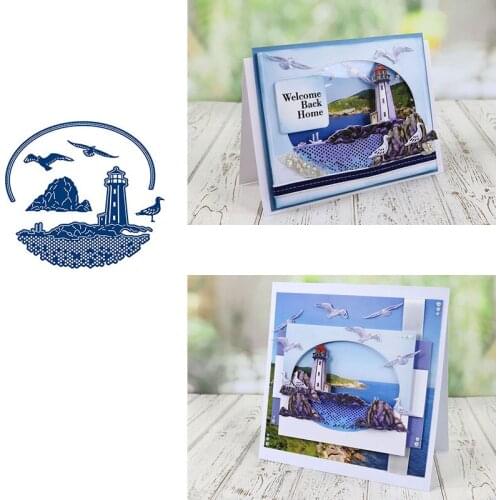 Big Goose Bird Tower New Metal Cutting Dies and Clear Stamps Cut Die Mold Blade Knife Punch Scrapbook Paper Craft Stencils Dies