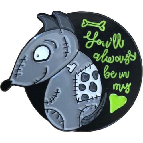 Frankenweenie Inspired Brooch Tim Doggie pin your dog is alive accessory