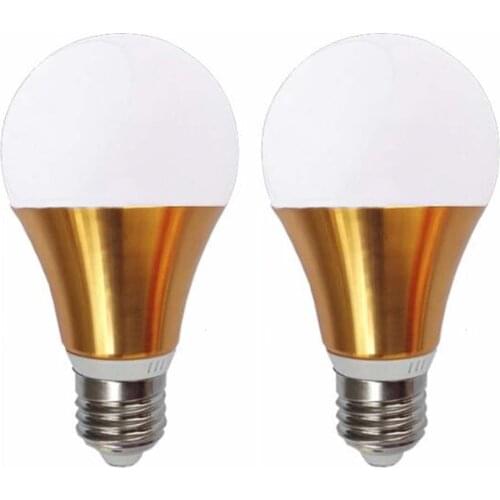 2pcs 7w Radar Motion Sensor LED Light Bulb Dusk to Dawn E26 E27 warm White 2700K 110v 220v night Auto On/Off for garage aluminum