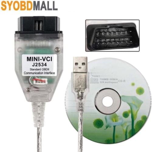 Latest FTDI FT232RL / FTDI FT232RQ MINI VCI Single Diagnostic Cable for TOYOTA TIS Techstream USB to OBD2 16pin 22pin Connector