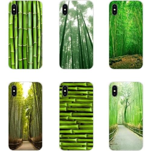For Xiaomi Redmi 4A S2 Note 3 3S 4 4X 5 Plus 6 7 6A Pro Pocophone F1 Accessories Phone Cases Covers Green bamboo nature Style