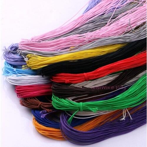 1mm Diameter Elastic Stretch Cord Rubber Rope Nylon Bracelet Beads Strings Hair Strips Accessory DIY 25 Meters/Piece