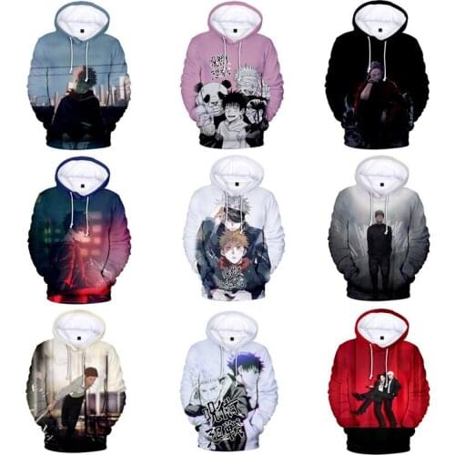 Jujutsu Kaisen 3D Hoodies For Men Autumn Winter Casual Sweatshirts Oversized Hooide Cool Anime Hooded Streetwear Clothes Women