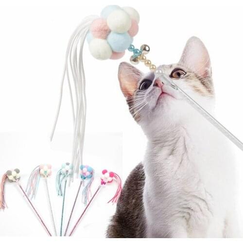 Cat Feather Toy Interactive Feather Stick Wand Pet Funny Train Feather Teaser Refill Replacement Accessories Product for Kitten