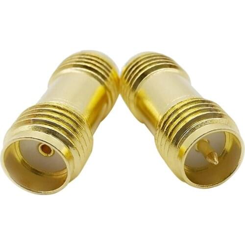 10Pcs/Lot SMA RF Coaxial Connector Gold-plated RP SMA Female to SMA Switch Female Jack Plug Coax Cable Straight Coupler Adapter