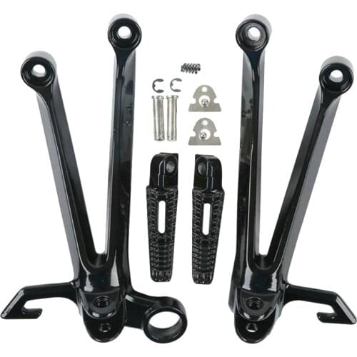 Rear Passenger Foot Peg Footrest Bracket Set For SUZUKI GSXR 1000 05-06 Black