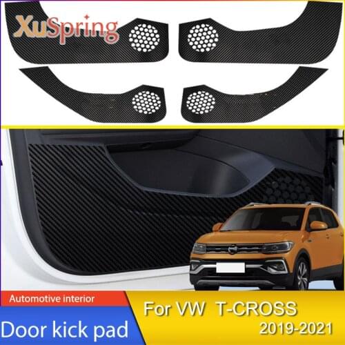 Car Door Anti-kick Mat Dirty-proof Pad Stickers Cover Trim Garnish Trim for VW T-Cross/Taigun 2019 2020 2021