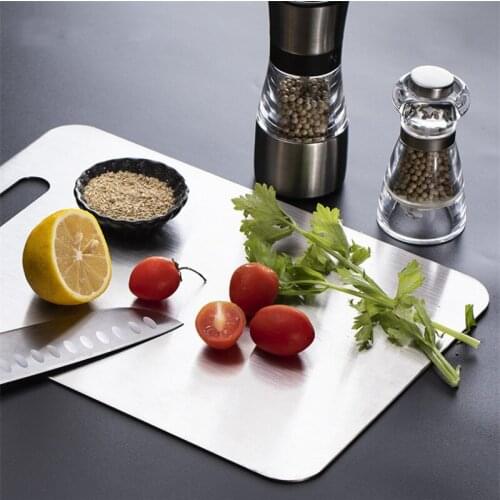 Creative Stainless Steel Chopping Block Easy Clean Fruit Vegetable Meat Cutting Board Home Kitchen Kneading Board Baking Tools