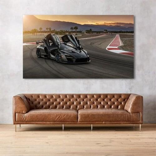 McLaren Senna Racing Sport Car Supercar Race Track Posters Wall Art Prints Canvas Paintings for Living Room Decor