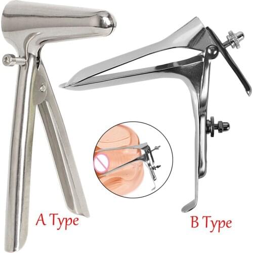 Medical Stainless Steel Vaginal Dilator/Vaginal Speculum Mirror Enema Anal Expansion Expander Butt Plug Sex Toys for Woman Men