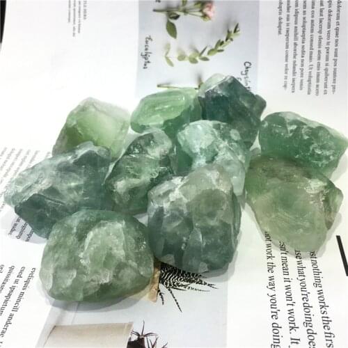 Natural Crystal Quartz Minerals Specimen Green fluorite Raw Lrregular Shape Rough Stone Reiki Healing for purification