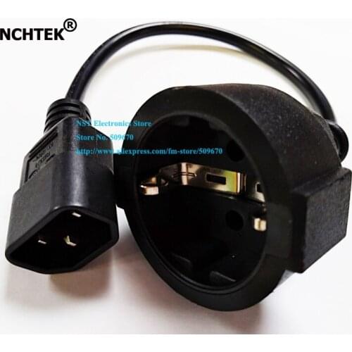 NCHTEK IEC 320 C14 to CEE 7/7 European Female schuko Socket Adapter Cable, UPS/PDU Power Lead/Free Shipping/4PCS