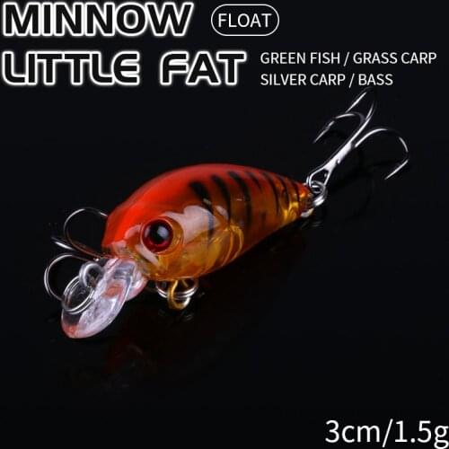 Hengjia 1pcs 4.5cm 3.5g Small Crankbait Fishing Wobbler 3d eyes 9 Color Hard Bait Artificial Fishing Tackle